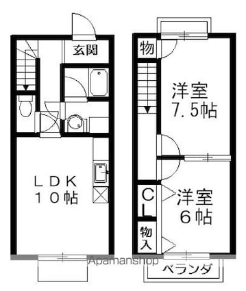宮司サンシャイン[2LDK/59.62m2]の間取図