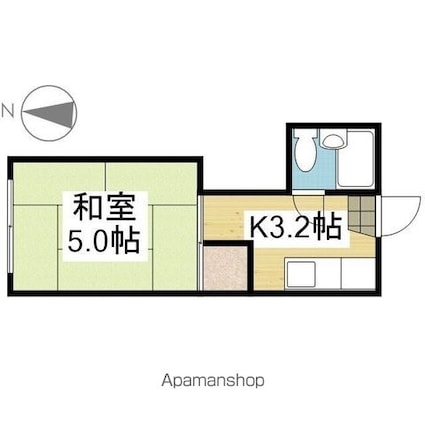マンションサンライン[1K/16.71m2]の間取図