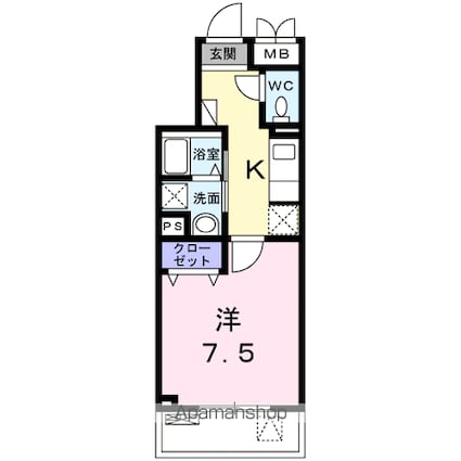 リバ・ビレッジ西中延[1K/27.97m2]の間取図