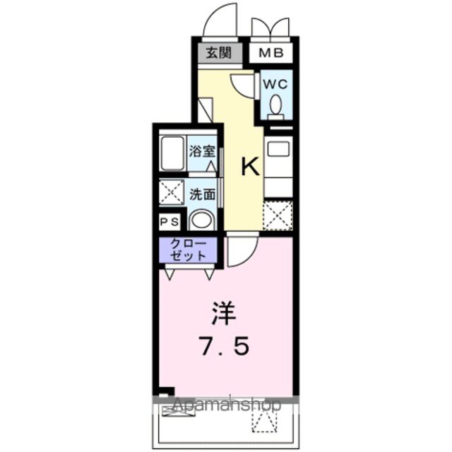 リバ・ビレッジ西中延[1K/27.97m2]の間取図