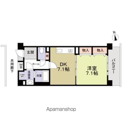 東京都武蔵野市境南町３丁目[1DK/40.49m2]の間取図