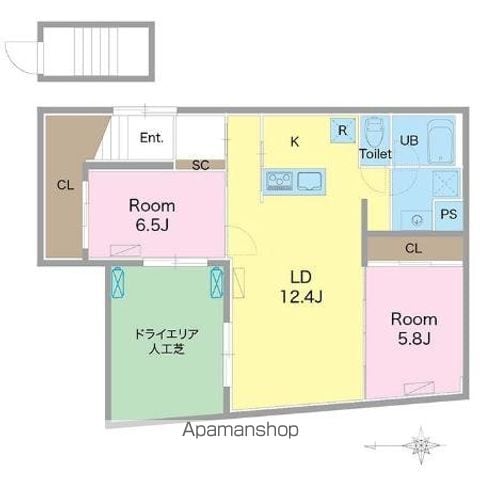 新宿区早稲田南町のマンションの間取り