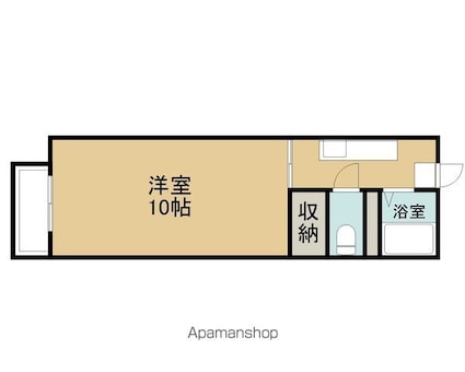 セフィーラ杏里[1K/28.45m2]の間取図