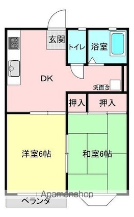 プリマベーラＡ[2DK/39.47m2]の間取図