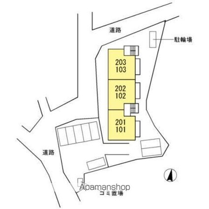 セジュール茅原[2LDK/55.36m2]の配置図