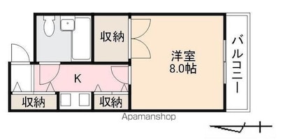円尾マンション[1K/29.09m2]の間取図