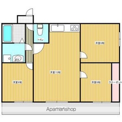 フィレンツェ高針[3LDK/64.8m2]の間取図