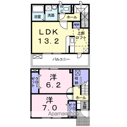 阪急電鉄京都線 総持寺駅 徒歩8分 2階建 築20年の間取り写真