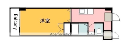 広島県広島市安佐南区中須２丁目[1K/30.55m2]の間取図