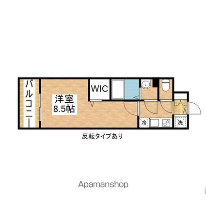 エスリード今池ルミナス[1K/25.74m2]の間取図