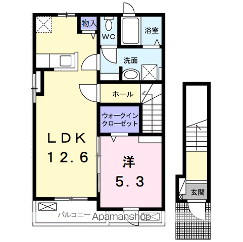 ローマアリエス．Ｃ 201 ｜ 茨城県神栖市柳川2092-166（賃貸アパート1LDK・2階・46.54㎡） その2