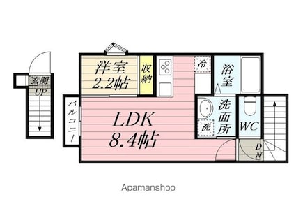 Ｆｏｒｅｓｔ　ＧａｒｄｅｎⅡ[1LDK/29.12m2]の間取図