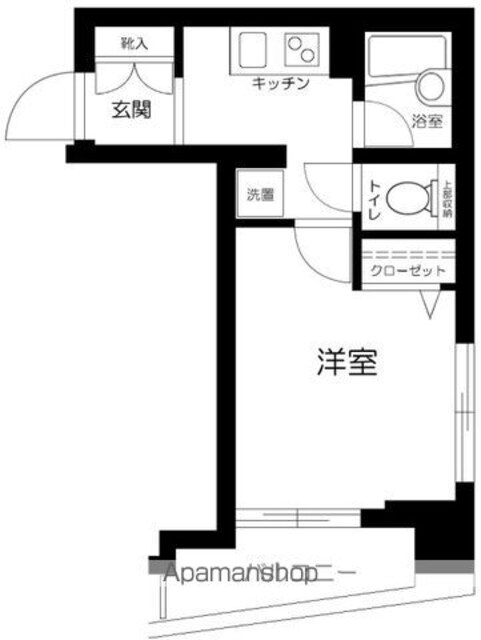 ステージグランデ南麻布[1K/20.86m2]の間取図