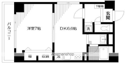 ボヌール三軒茶屋[1DK/34.5m2]の間取図