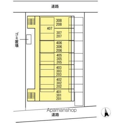 Ｇｒａｎｄ　Ｌａｔｏｕｒ[1LDK/54.45m2]の配置図