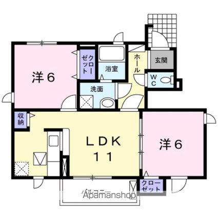 マルス・ミーション[2LDK/52.96m2]の間取図
