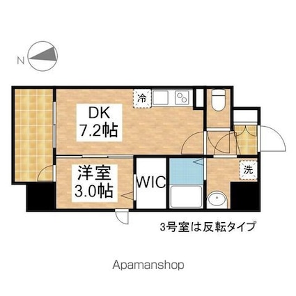 愛知県名古屋市東区泉２丁目[1DK/28.05m2]の間取図