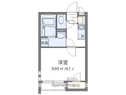 クレイノ落合[1K/20.62m2]の間取図