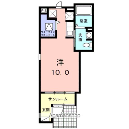 アンファミーユⅠ[1R/27.94m2]の間取図