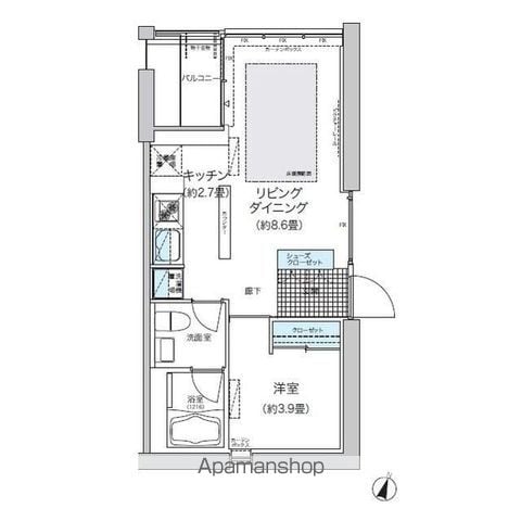 世田谷区砧のマンションの間取り