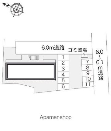 レオパレスラ・クレール[1K/23.18m2]の配置図