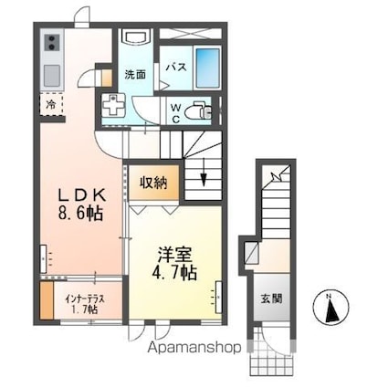 Ａｍｂｉｔｉｏｎ　Ⅰ[1LDK/42.34m2]の間取図