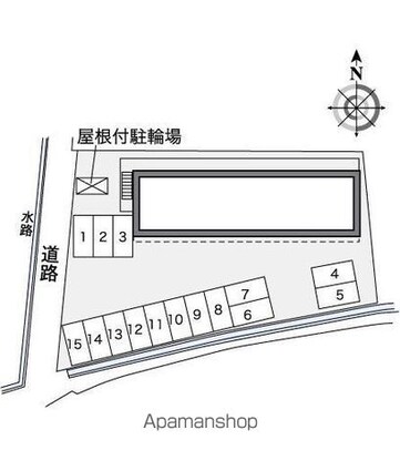 レオパレス竹寅[1K/23.18m2]の配置図