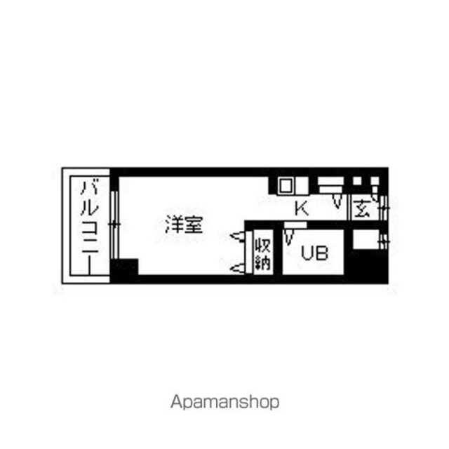 メインステージ東向島[1R/18.41m2]の間取図