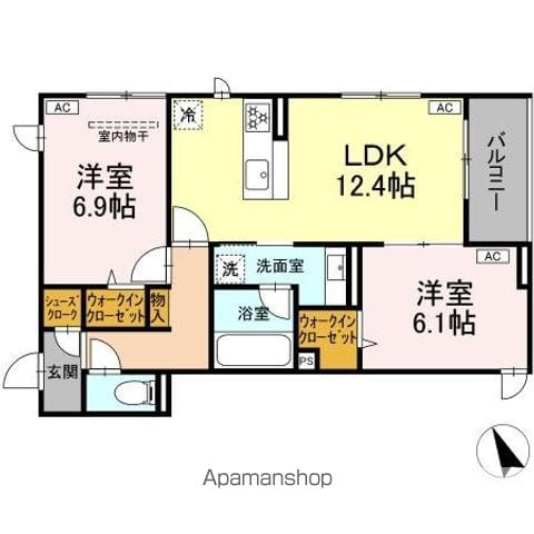 D PAINA 宿河原6 IIの間取り写真