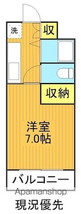 メゾン神明[1K/23.14m2]の間取図