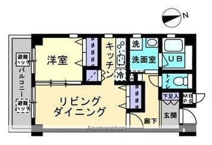 リマーク旅籠町[1LDK/40.21m2]の間取図