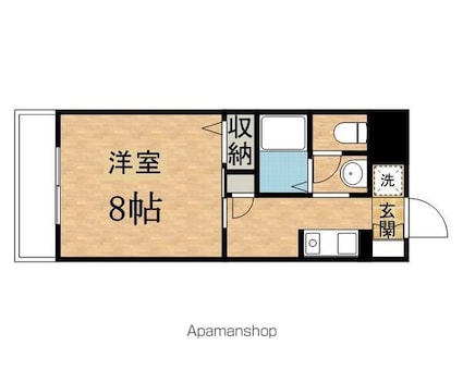 ホワイトレジデンス[1K/23.3m2]の間取図