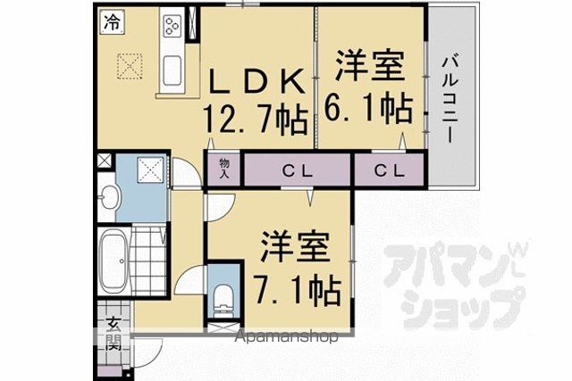 DーROOM上京区米屋町ハイツの間取り写真
