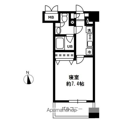 新宿区荒木町のマンションの間取り