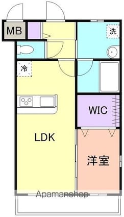 和歌山県和歌山市湊１丁目[1LDK/40.12m2]の間取図