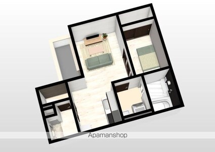 岡山県岡山市北区下伊福本町[1LDK/30.8m2]の内装2