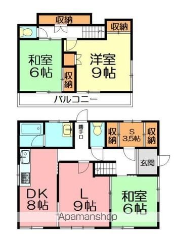 湘南モノレール 西鎌倉駅 徒歩8分 2階建 築54年の間取り写真