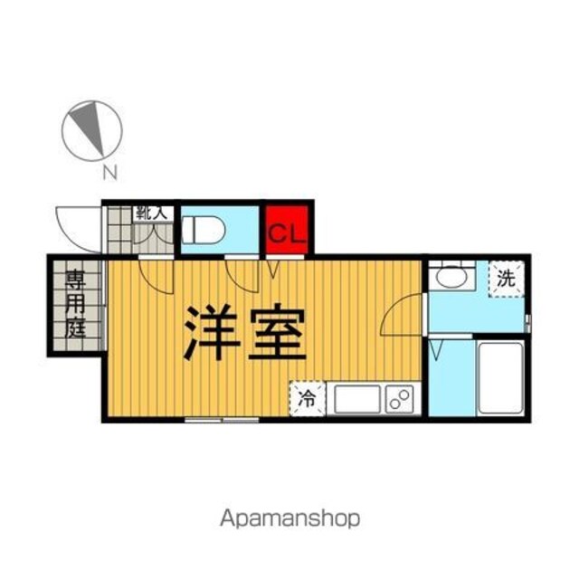 東京都世田谷区三軒茶屋１丁目[1R/22.75m2]の間取図