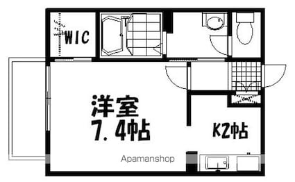 シャーメゾンＫＡＷＡＳＡＫＩ[1K/27.27m2]の間取図