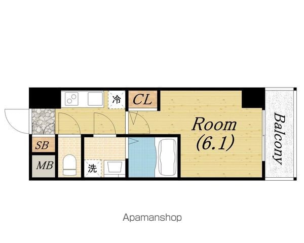 S−RESIDENCE南堀江の間取り写真
