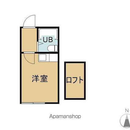 東京都杉並区高円寺北４丁目[1R/11m2]の間取図