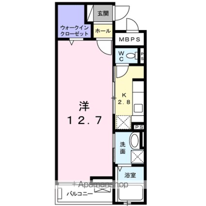 メゾン千代田[1K/39.32m2]の間取図