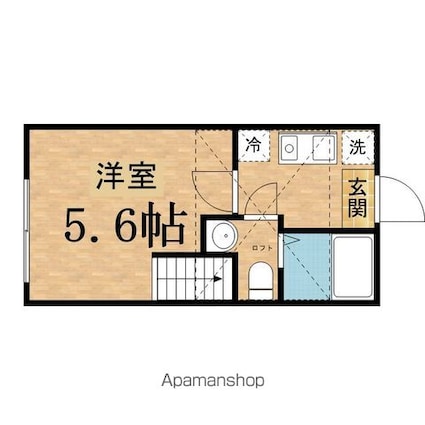 イシュガルド八王子[1K/18.9m2]の間取図