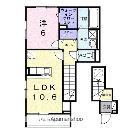 ヒカルサ小平栄町[1LDK/48.26m2]の間取図