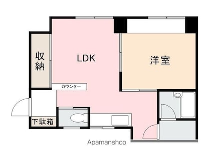 江郷第一ビル[1LDK/45.67m2]の間取図