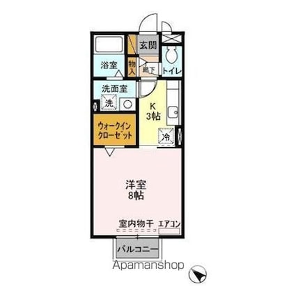 スプリング・Ｋ[1K/30.03m2]の間取図
