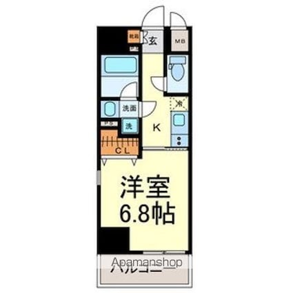 愛知県名古屋市北区志賀南通２丁目[1K/24.99m2]の間取図