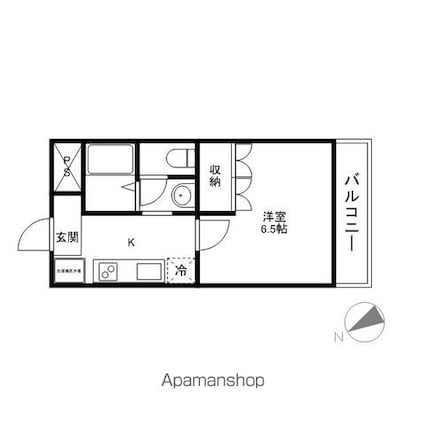 キャンディ・ポット[1K/24.12m2]の間取図