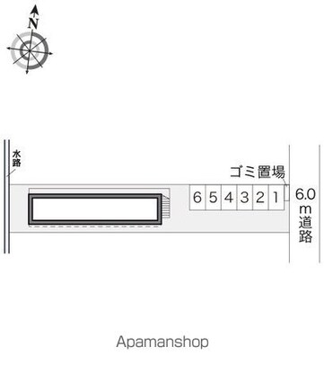 レオパレスエスト[1K/19.87m2]の配置図
