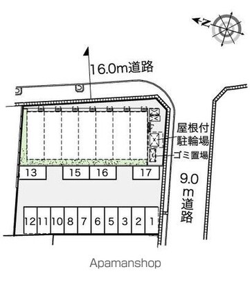 レオネクスト桜[1K/28.02m2]の配置図